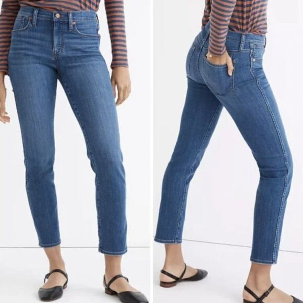 NEW Madewell Mid-Rise Stovepipe Jeans in Leman Wash TENCEL, 26